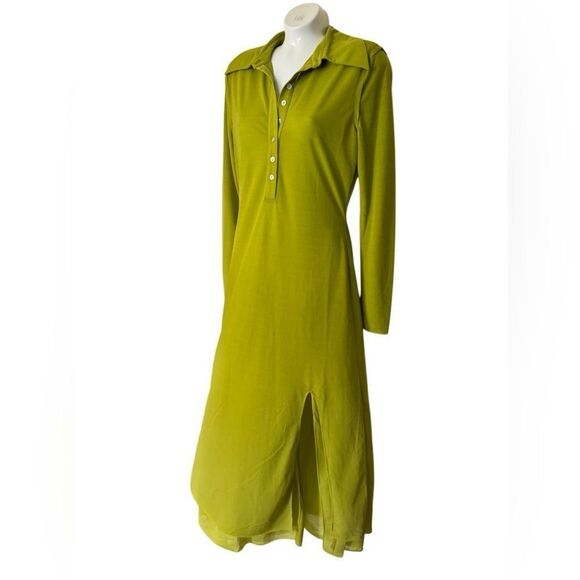 NWT Song Of Style Noma Midi Dress in Chartreuse - Picture 3 of 9